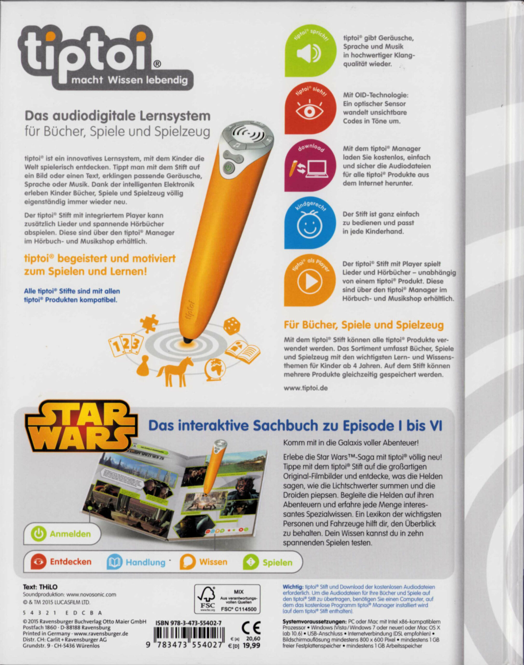 Ravensburger - tiptoi - Star Wars Episode I-VI