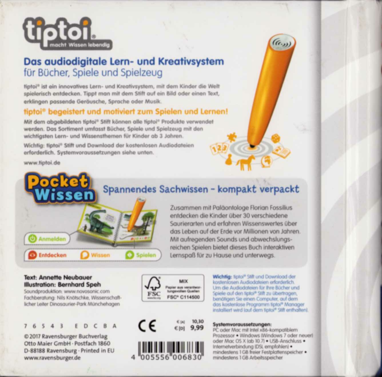 Ravensburger - tiptoi - Pocket Wissen - Dinosaurier