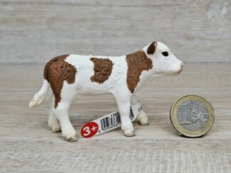 Schleich - 13802 bzw. [Treuefigur] 17073 Fleckvieh Kalb (Fähnchen)