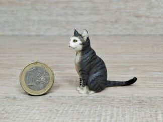 Schleich - 13771 Katze, sitzend (dunkelgrau) [Farbvariante]