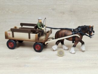 Schleich – 72003 Pferdewagen / Kutsche mit Pferd [Clydesdale Stute] (exclusive Model) (RAR)