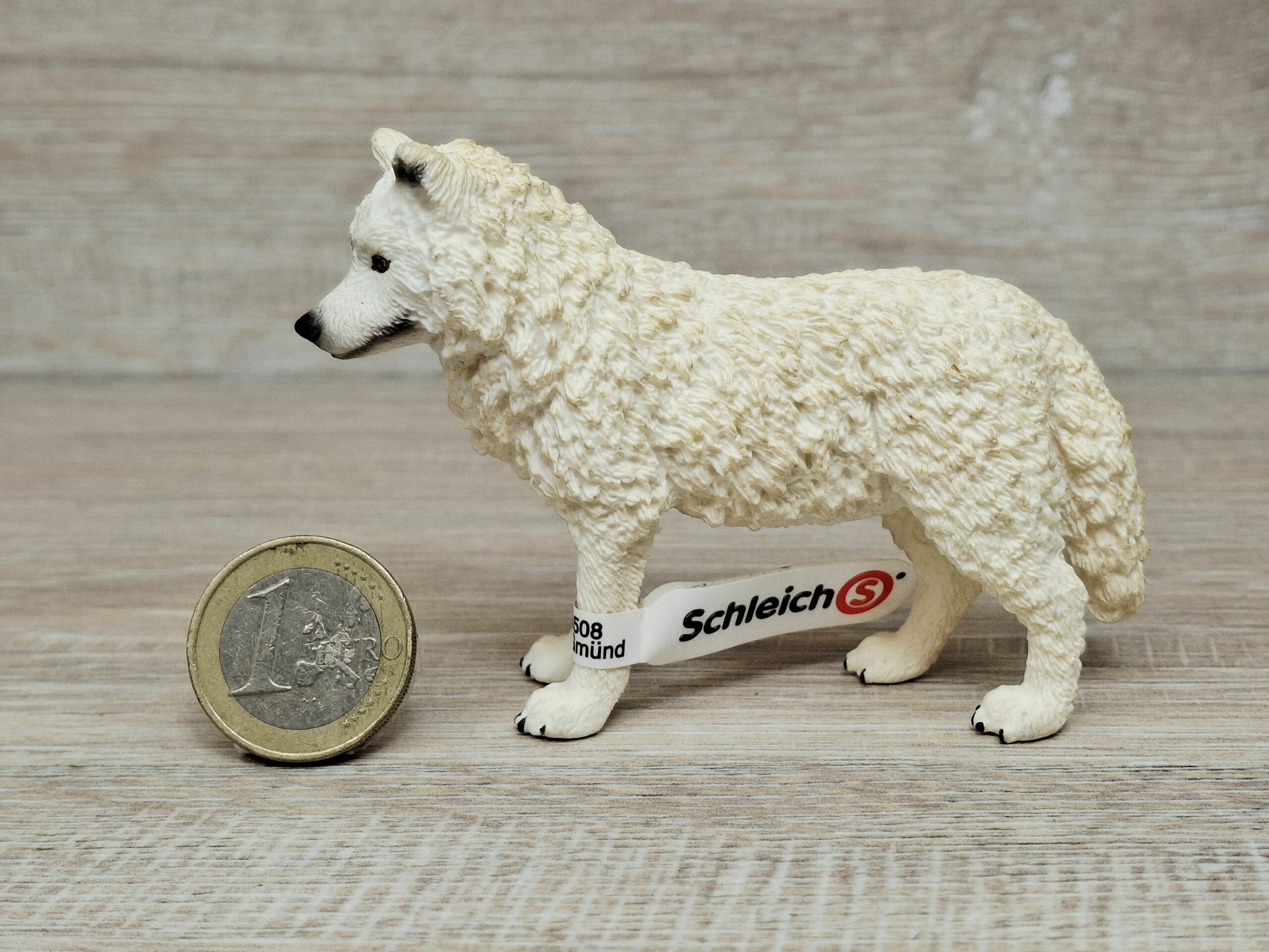 Schleich - 17014 Arktischer Wolf [Treuefigur] (Fähnchen - Sammler)